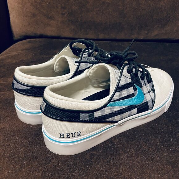 Nike SB Zoom Janoski Nike ID factory custom plaid tiffany blue Mens 8 US 41 EUR - Picture 5 of 10